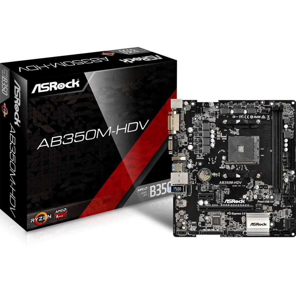 Placa de baza asrock socket am4 ab350m-hdv v2 amd b350 Asrock - 1