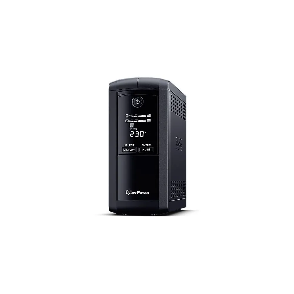 Ups cyber power line int. cu management lcd tower   700va/ 390w avr 4 x socket schuko display lcd 1 x baterie 12v/7ah backup 1- 