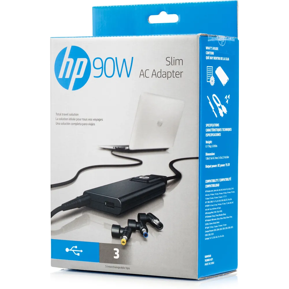 HP Adaptor de c.a. Slim, 90 W Hp - 1
