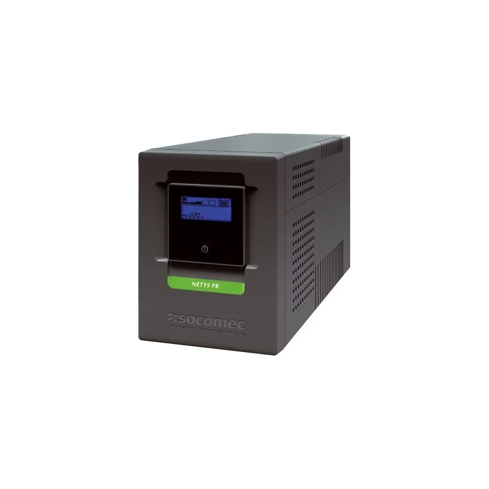 Ups socomec line int. cu sinusoida pura  tower  1500va/ 1050w avr 6 x socket iec display lcd 2 x baterie 24v/9ah backup 55 min i