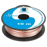 Cablu difuzor cca 2x1.50mm transparent 10m  - 1