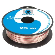 Cablu difuzor cca 2x1.00mm transparent 25m  - 1