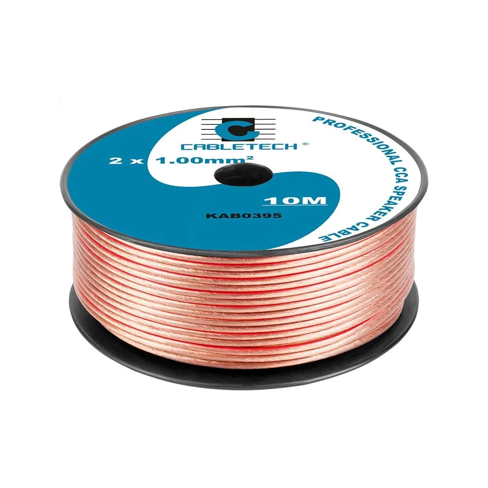 Cablu difuzor cca 2x1.00mm transparent 10m  - 1