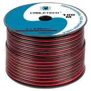 Cablu difuzor cca 2x2.50mm rosu/negru 100m Cabletech - 1