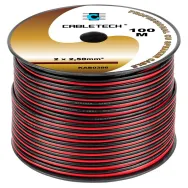 Cablu difuzor cupru 2x2.50mm rosu/negru 100m Cabletech - 1