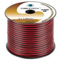 Cablu difuzor cupru 2x1.00mm rosu/negru 100m Cabletech - 1