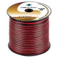 Cablu difuzor cupru 2x0.75mm rosu/negru 100m Cabletech - 1