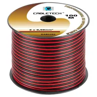 Cablu difuzor cupru 2x0.50mm rosu/negru 100m Cabletech - 1