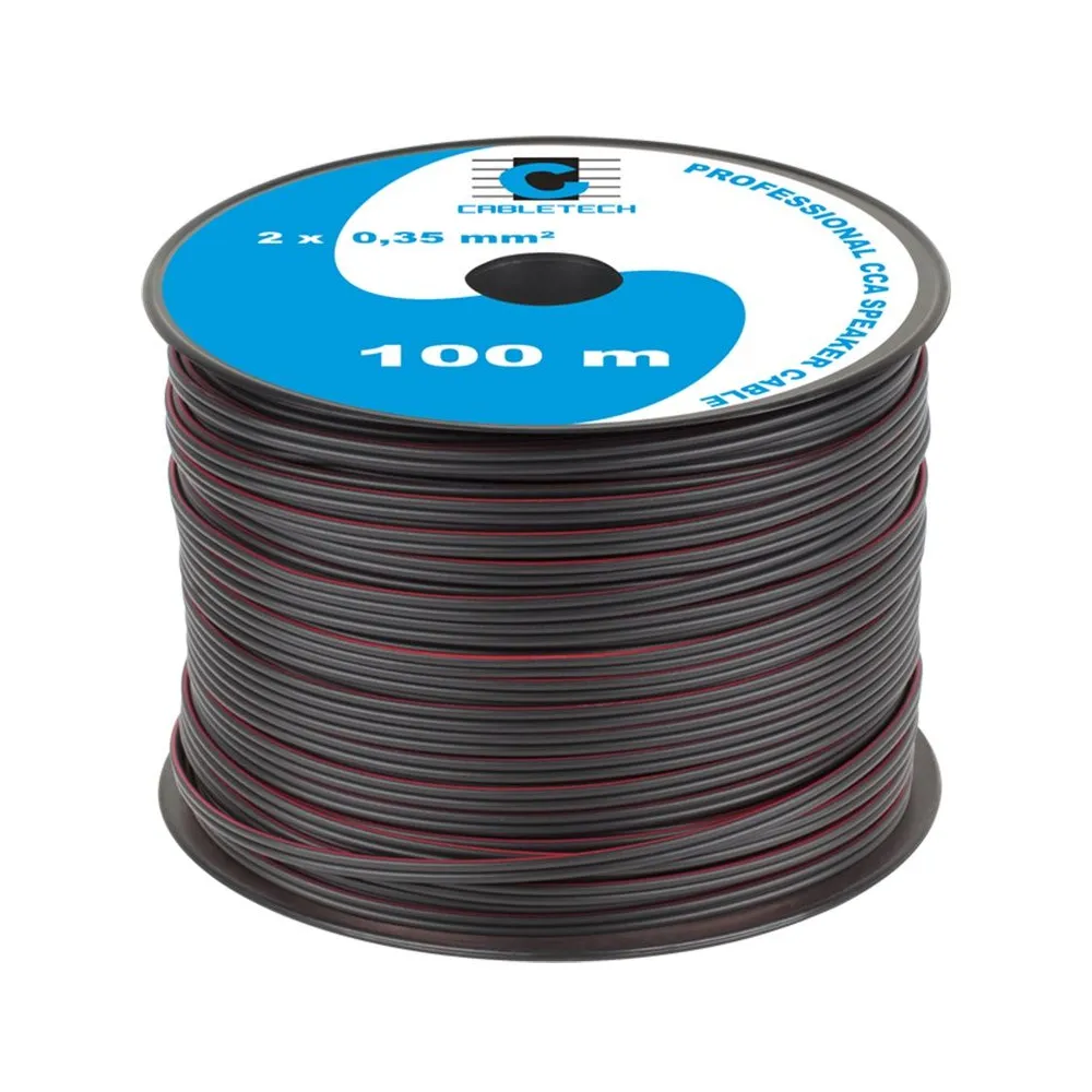 Cablu difuzor cca 2x0.35mm negru 100m Cabletech - 1