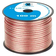 Cablu difuzor cca 2x0.50mm transparent 100m Cabletech - 1