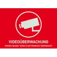 ABUS warning sticker video surveillance - 148 x 105 mm Abus - 1