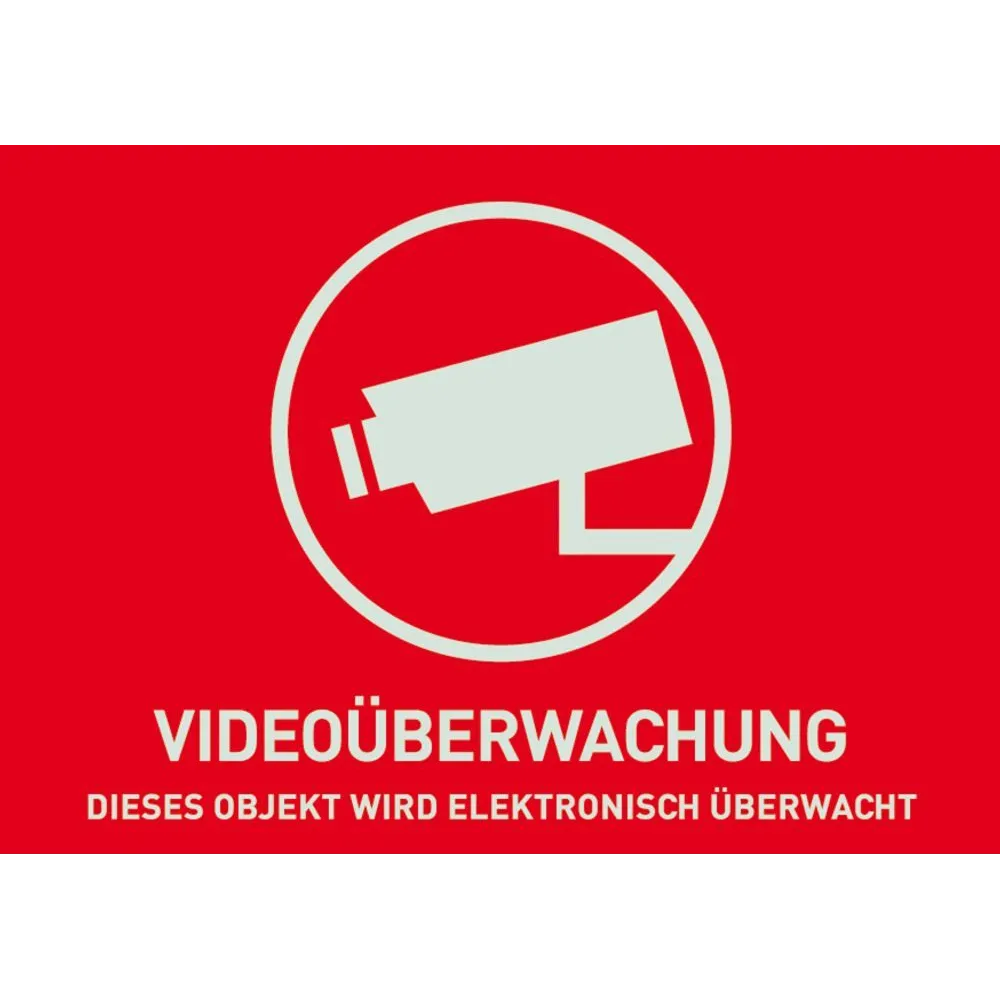 ABUS warning sticker video surveillance - 148 x 105 mm Abus - 1