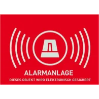 ABUS warning sticker alarm - 74 x 52.5 mm Abus - 1