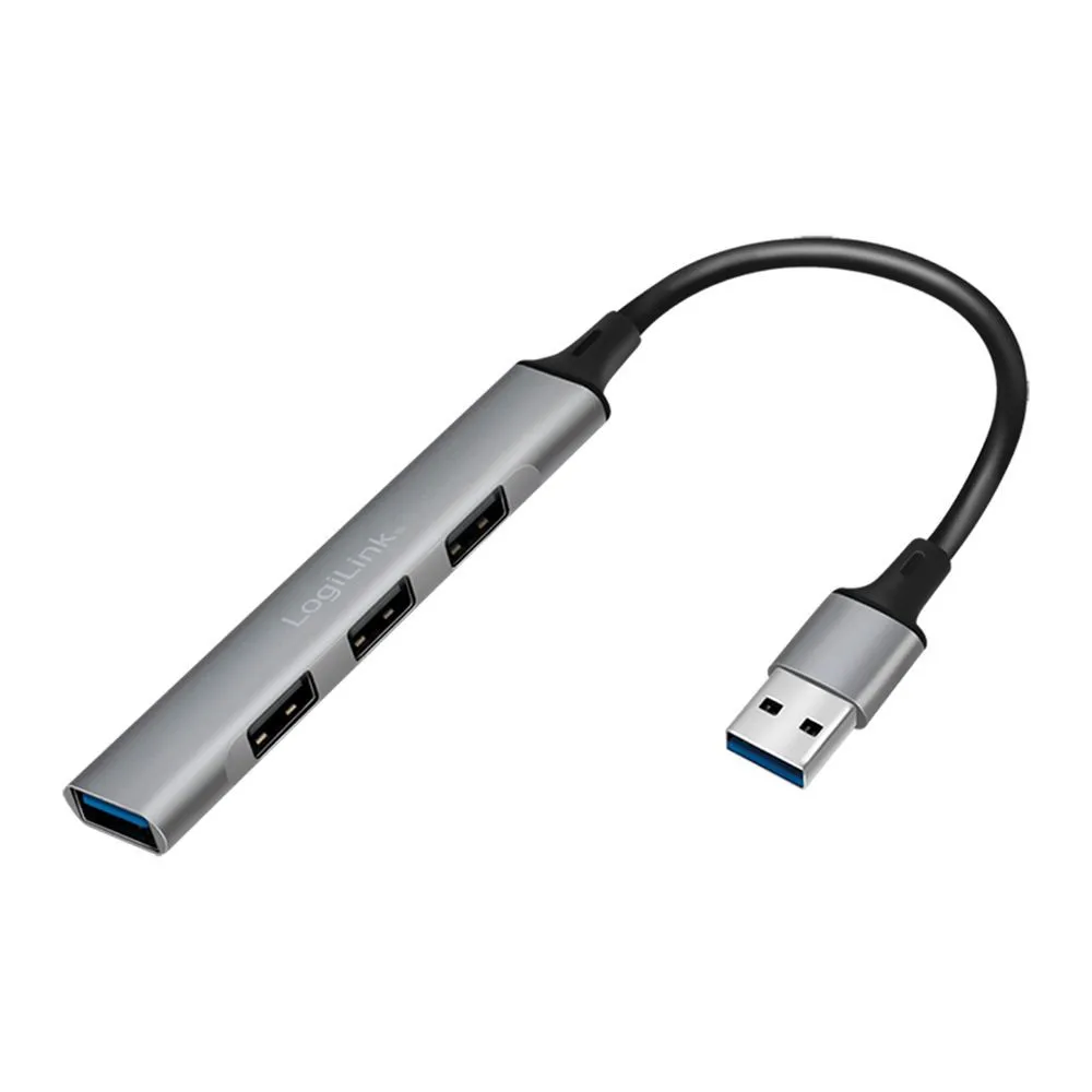 USB Hub Logilink USB 3.0 4-Port Slim Aluminum Grey Logilink - 1