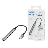 USB Hub Logilink USB 3.0 4-Port Slim Aluminum Grey Logilink - 1