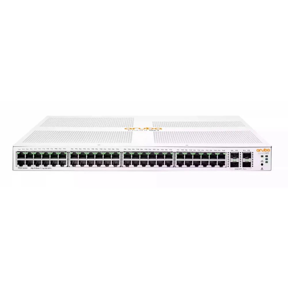 Switch hp aruba ion 1930 porturi gigabit x 48 sfp+ x 4 managed rackabil carcasa metalica jl685a (include tv 1.5 lei) Hp - 1