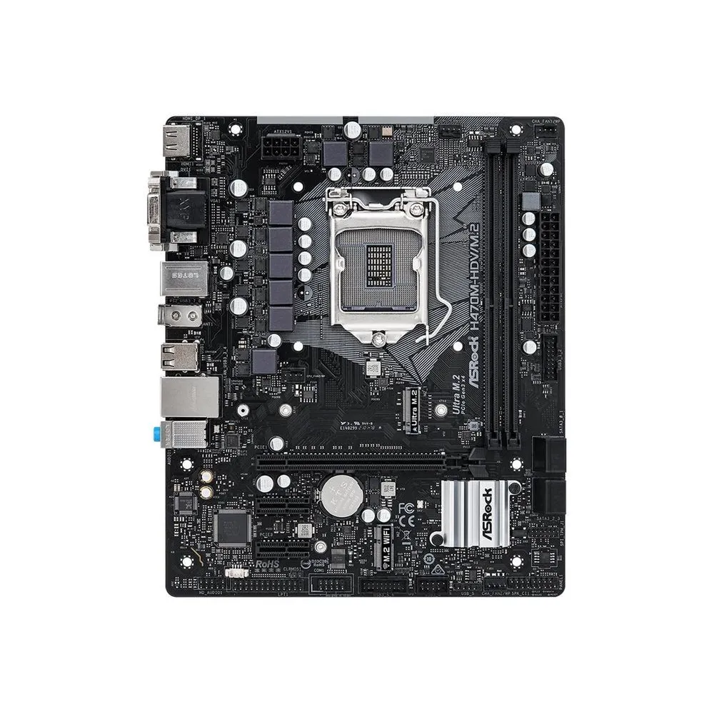 ASRock H470M-HDV/M.2 - motherboard - micro ATX - LGA1200 Socket - H470 Asrock - 1
