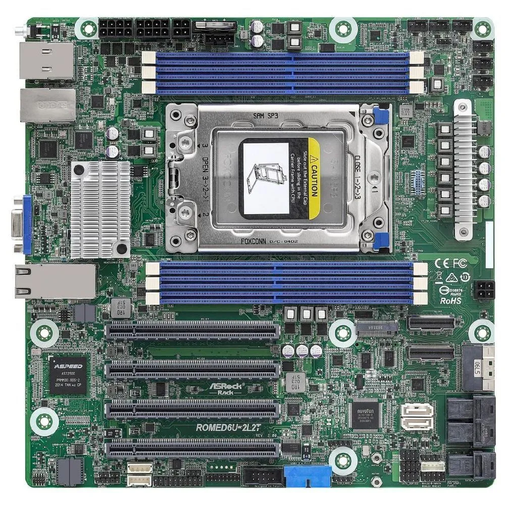 ASRock Rack ROMED6U-2L2T - motherboard - micro ATX - Socket SP3 Asrock - 1