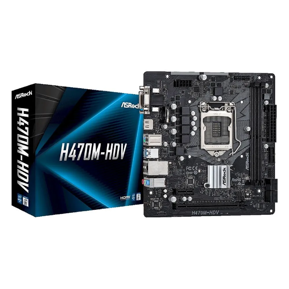 ASRock H470M-HDV - motherboard - micro ATX - LGA1200 Socket - H470 Asrock - 1