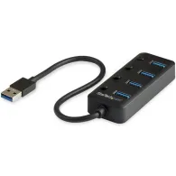 StarTech.com HB30A4AIB hub-uri de interfață USB 3.2 Gen 1 (3.1 Gen 1) Type-A 5000 Mbit/s Negru StarTech.com - 1