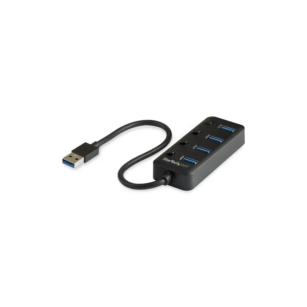 StarTech.com HB30A4AIB hub-uri de interfață USB 3.2 Gen 1 (3.1 Gen 1) Type-A 5000 Mbit/s Negru StarTech.com - 1