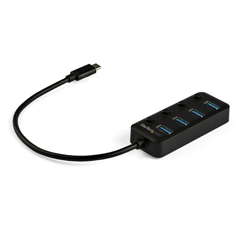 StarTech.com HB30C4AIB hub-uri de interfață USB 3.2 Gen 1 (3.1 Gen 1) Type-C 5000 Mbit/s Negru StarTech.com - 1