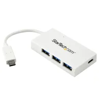 StarTech.com HB30C3A1CFBW hub-uri de interfață USB 3.2 Gen 1 (3.1 Gen 1) Type-C 5000 Mbit/s Alb StarTech.com - 1