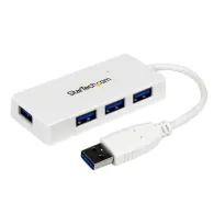 StarTech.com ST4300MINU3W hub-uri de interfață USB 3.2 Gen 1 (3.1 Gen 1) Type-A 5000 Mbit/s Alb StarTech.com - 1