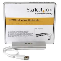 StarTech.com ST43004UA hub-uri de interfață USB 3.2 Gen 1 (3.1 Gen 1) Type-A 5000 Mbit/s Argint, Alb StarTech.com - 5