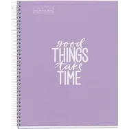 Caiet cu spira mr-messages a5 dictando 100 file lavanda Miquelrius - 1