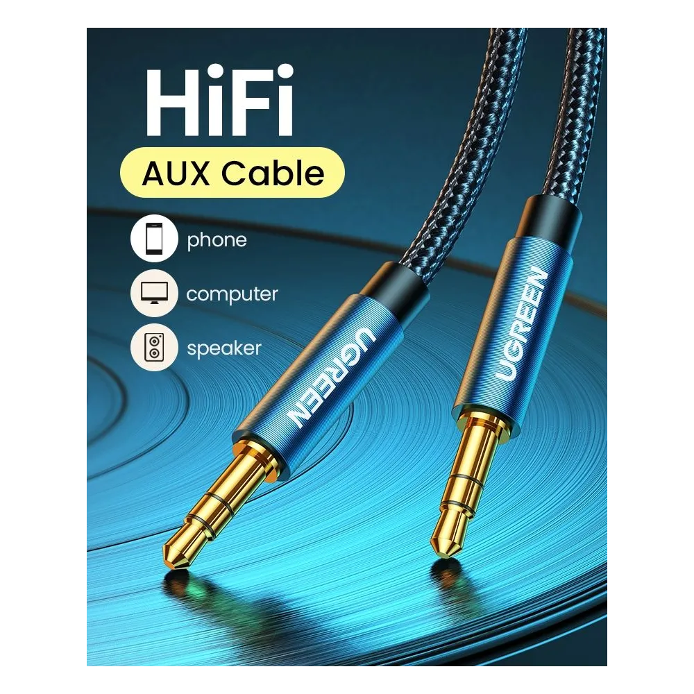 Ugreen 10688 cablu audio 3 m 3.5mm Albastru Ugreen - 1