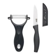 Set cutit  8 cm cu teaca si curatator legume  lama