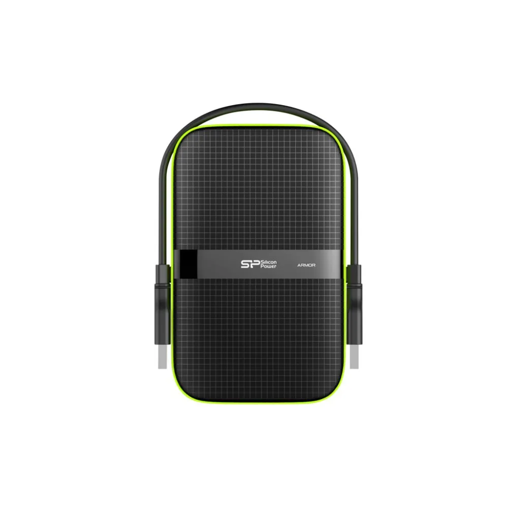 Silicon Power Armor A60 hard-disk-uri externe 5000 Giga Bites Negru, Verde