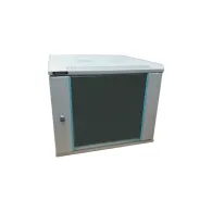 Rack de perete Dateup, 6U, 600 x 450, usa sticla, gri