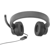 Lenovo GXD1C99243 cască audio & cască cu microfon Căști Prin cablu Bandă de fixare pe cap Apeluri Muzică USB tip-C Gri