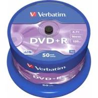DVD+R Verbatim Matt Silver, 4.7GB, 16X, 50buc, Spindle
