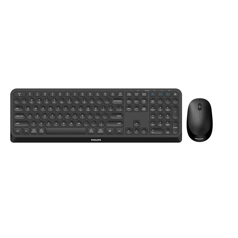 Philips 4000 series SPT6407B 00 tastaturi Mouse inclus RF Wireless + Bluetooth Negru