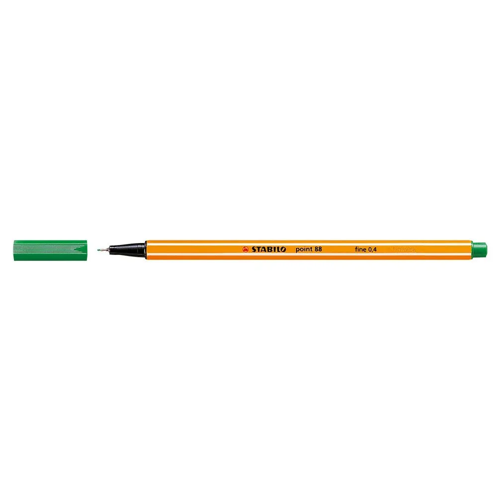 Liner stabilo point 88 varf fetru 0.4 mm verde