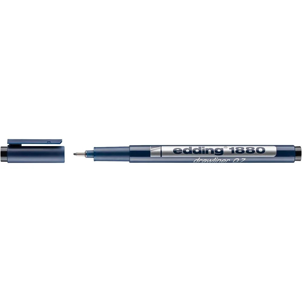 Liner edding 1880 desen tehnic varf 0.7 mm negru