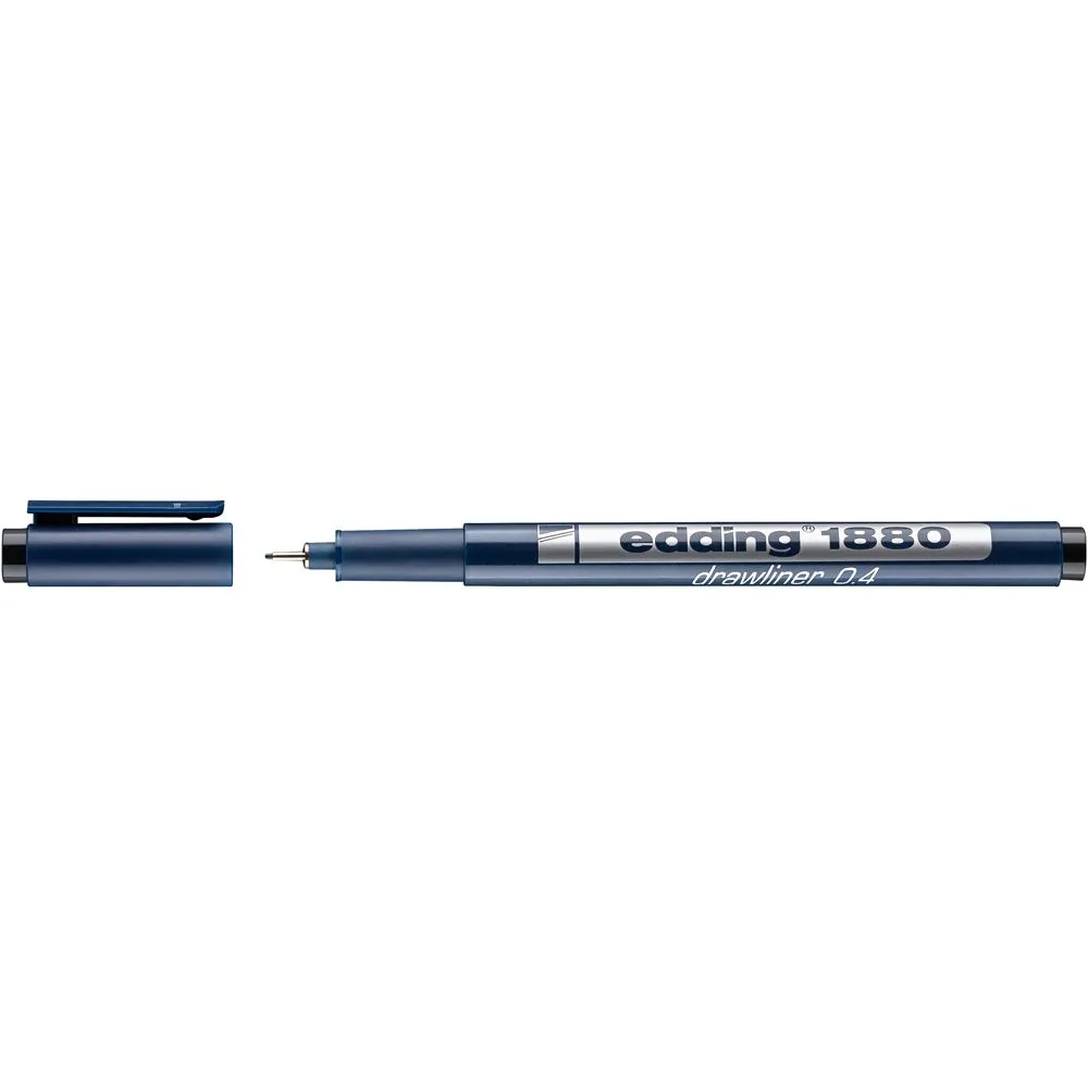 Liner edding 1880 desen tehnic varf 0.4 mm negru