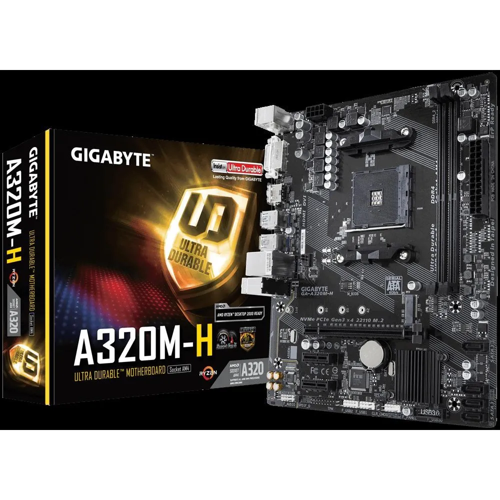Placa de baza gigabyte a320m-h socket amd a320 2x ddr4 Gigabyte - 1