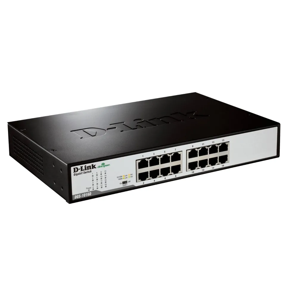 D-Link DGS-1016D E switch-uri Fara management Negru, Metalic
