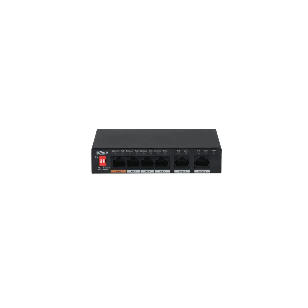 Switch  6ports dahua  pfs3006-4gt-60-v2