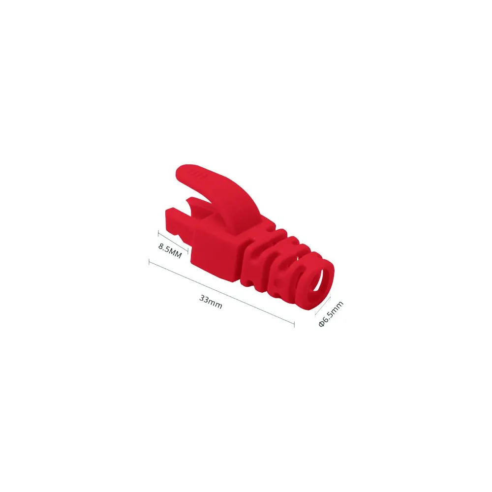 Manson protectie mufa rj45, Asytech, rosu (100buc)