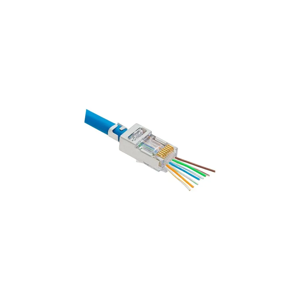 Mufa rj-45 ftp cat.5e ez passthrough ecranata (100