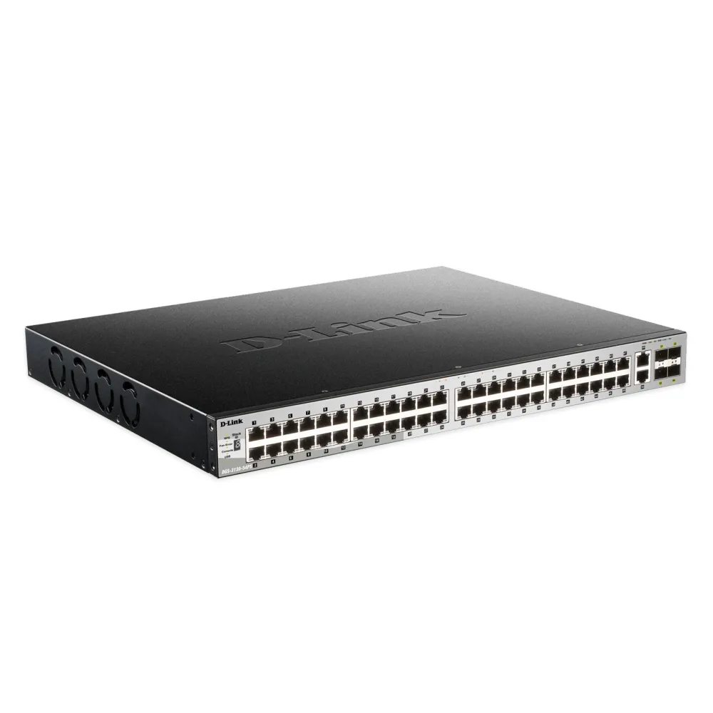 D-Link DGS-3130-54PS Gestionate L3 Gigabit Ethernet (10 100 1000) Power over Ethernet (PoE) Suport Negru, Gri