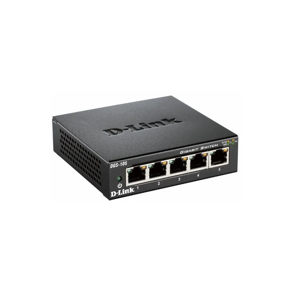 D-Link DGS-105 Fara management L2 Gigabit Ethernet (10 100 1000) Negru
