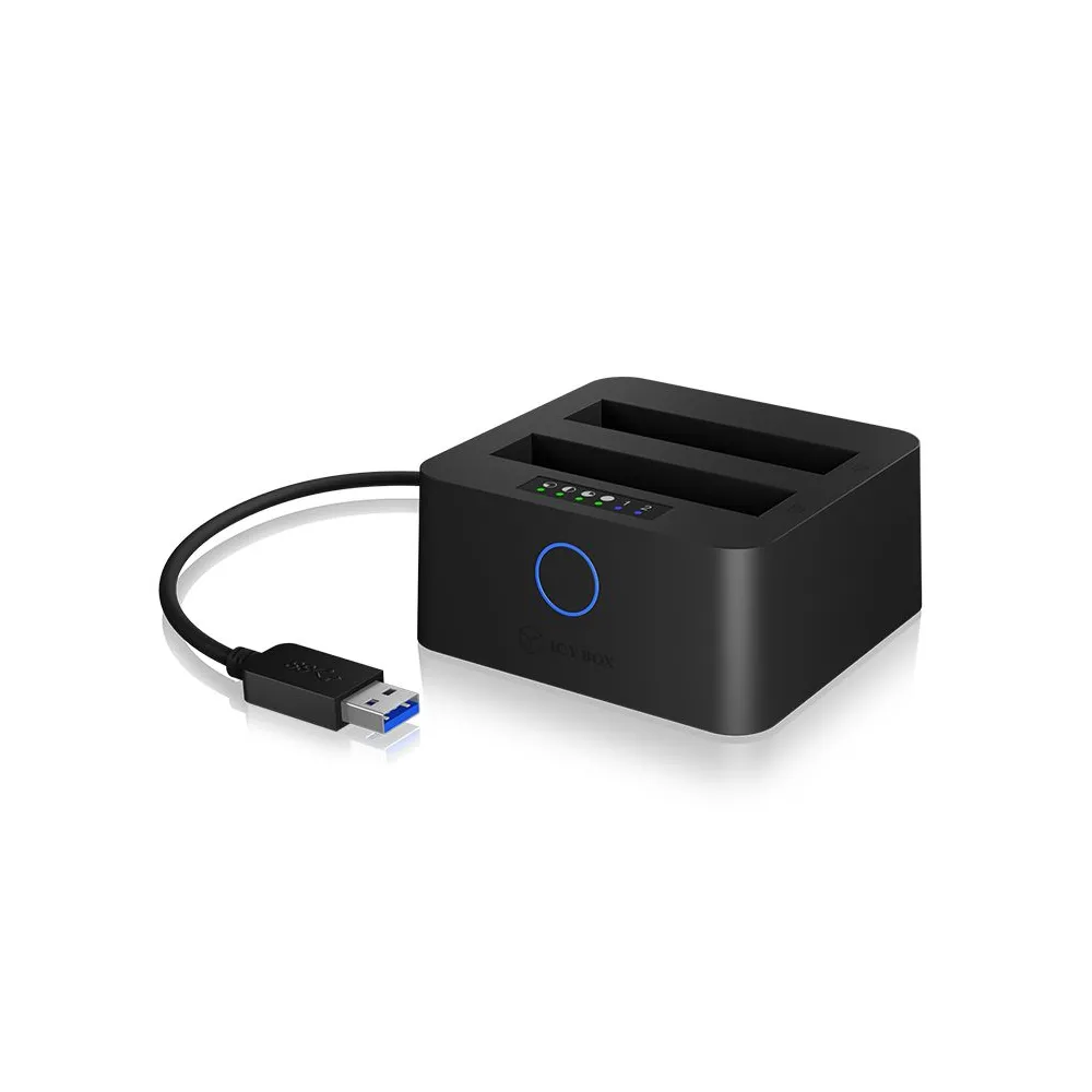 RaidSonic IB-2502CL-U3 stație docking driver stocare Negru