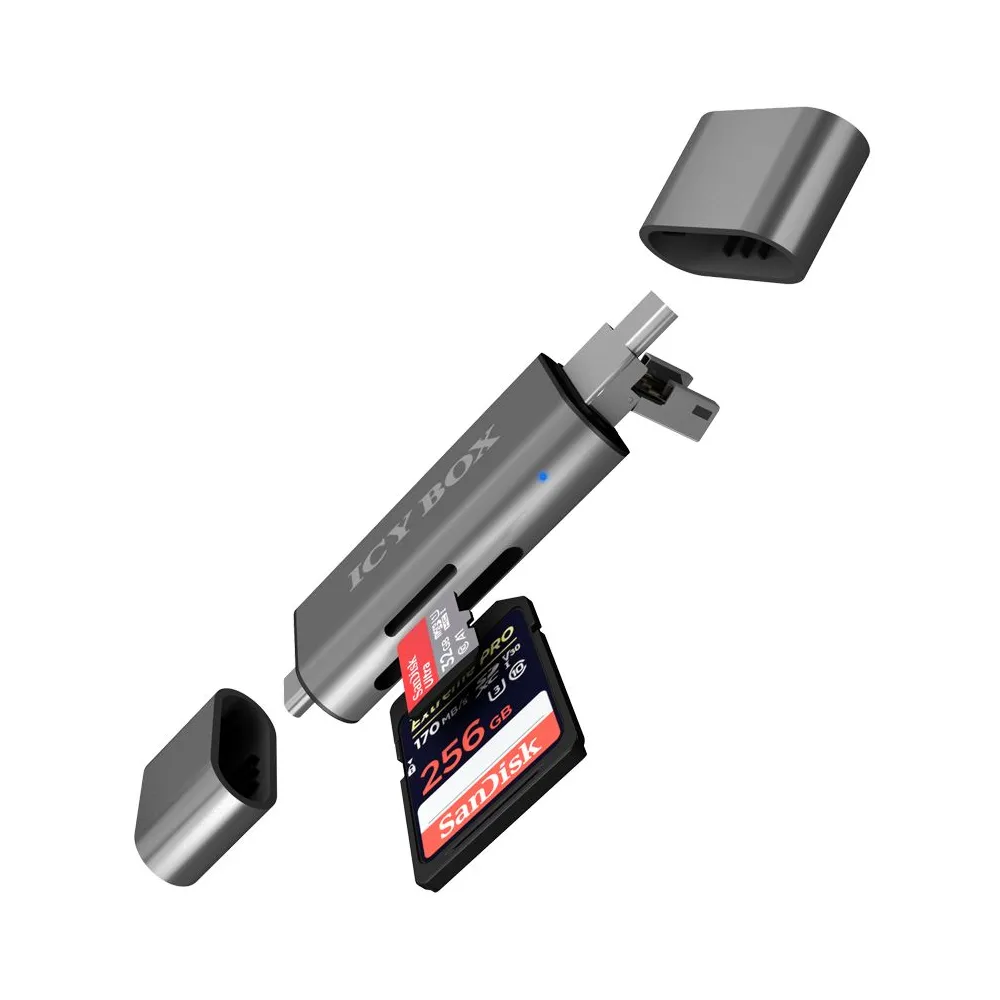 ICY BOX IB-CR200-C cititoare de carduri USB 2.0 Negru