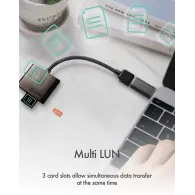 ICY BOX IB-CR301-U3 cititoare de carduri USB 3.2 Gen 1 (3.1 Gen 1) Negru